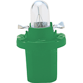 Plastikowa lampa podstawowa 12 V 2 W zielona