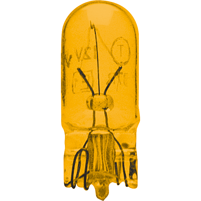 Szklana lampa bazowa 12V 5W bursztynowa / żółta