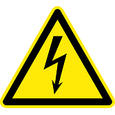 Znak ostrzegawczy „Ostrzeżenie przed napięciem elektrycznym”