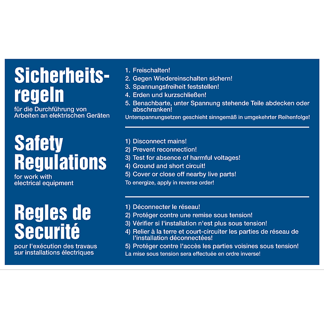 Znak „Zasady bezpieczeństwa”