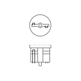 Szklana lampa bazowa 12V 2W