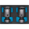 HAZET Zestaw udarowych kluczy nasadowych ∙ przegub 1000SG-2224/2 ∙ Zabierak kwadratowy drążony 3/4 cala (20 mm) ∙ Profil Traction z gniazdem zewnętrznym 6-kątnym ∙ 2‑częściowy ∙ 22 ∙ 24