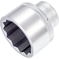 HAZET Steckschlüsseleinsatz 1100Z-70 ∙ 1 Zoll (25 mm) Vierkant hohl ∙ Außen Doppelsechskant Profil ∙ SW 70 mm