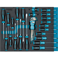 HAZET Zestaw wkrętak&oacute;w 163-141/31N ∙ Profil gniazdo krzyżowe PH, Profil z&nbsp;gniazdem sześciokątnym, Profil szczelinowy, Profil wewnętrzny TORX&reg; ∙ 31‑częściowy ∙ 1,5&thinsp;&ndash;&thinsp;10 ∙ PH1&thinsp;&ndash;&thinsp;PH3 ∙ T6&thinsp;&ndash;&thinsp;T30
