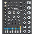 HAZET Zestaw kluczy nasadowych 163-642/57 ∙ Zabierak kwadratowy drążony 1/4 cala (6,3 mm), Zabierak kwadratowy drążony 3/8 cala (10 mm), Zabierak kwadratowy drążony 1/2 cala (12,5 mm) ∙ Profil Traction zewnętrzny 12-kątny, Profil z gniazdem sześcioką
