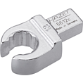 HAZET Einsteck-Ringschlüssel ∙ offen 6612C-13 ∙ 9 x 12 mm Einsteck-Vierkant massiv ∙ Außen Doppelsechskant Profil ∙ SW 13 mm