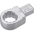 HAZET Einsteck-Ringschlüssel 6630C-16 ∙ 9 x 12 mm Einsteck-Vierkant massiv ∙ Außen Doppelsechskant-Tractionsprofil ∙ SW 16 mm