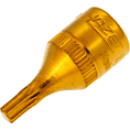 HAZET Schraubendreher-Steckschlüsseleinsatz 8502-T20 ∙ 1/4 Zoll (6,3 mm) Vierkant hohl ∙ Innen TORX® Profil ∙ SW T20