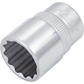 HAZET Steckschlüsseleinsatz 880AZ-19/32 ∙ 3/8 Zoll (10 mm) Vierkant hohl ∙ Außen Doppelsechskant-Tractionsprofil ∙ SW <sup>19</sup>⁄<sub>32</sub>″