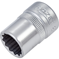 HAZET Steckschlüsseleinsatz 880Z-12 ∙ 3/8 Zoll (10 mm) Vierkant hohl ∙ Außen Doppelsechskant-Tractionsprofil ∙ SW 12 mm