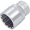 HAZET Steckschlüsseleinsatz 880Z-18 ∙ 3/8 Zoll (10 mm) Vierkant hohl ∙ Außen Doppelsechskant-Tractionsprofil ∙ SW 18 mm