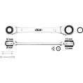 VIGOR Doppel Ratschen-Ringschlüssel ∙ V3607 ∙ Multiprofil ∙ SW 8 x 12 · 10 x 13