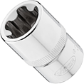 VIGOR E+ Steckschlüssel-Einsatz ∙ V7920-EPR22 ∙ 1/2 Zoll (12,5 mm) Vierkant hohl ∙ Außenprofil mit 5 abgerundeten Flanken (TORX®-ähnlich) ∙ SW E22+