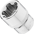 VIGOR E+ Steckschlüssel-Einsatz ∙ V7920-EPR28 ∙ 1/2 Zoll (12,5 mm) Vierkant hohl ∙ Außenprofil mit 5 abgerundeten Flanken (TORX®-ähnlich) ∙ SW E28+