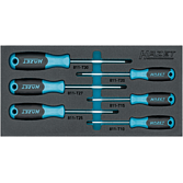 HAZET Zestaw wkrętak&oacute;w ∙ TORX&reg; 163-266/6N ∙ Profil wewnętrzny TORX&reg; ∙ 6‑częściowy ∙ T10 ∙ T15 ∙ T20 ∙ T25 ∙ T27 ∙ T30