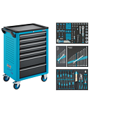 HAZET W&oacute;zek narzędziowy W&oacute;zek narzędziowy Assistent 176N-7 ∙ zestaw narzędzi 176N-7/147 ∙ 147‑częściowy ∙ Szuflady, płaskie: 5&times; 81&thinsp;x&thinsp;522&thinsp;x&thinsp;348 mm ∙ Szuflady, wysokie: 2&times; 166&thinsp;x&thinsp;522&thinsp;x&thinsp;348 mm