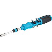 HAZET Wkrętak grzechotkowy do bit&oacute;w z&nbsp;wbudowanym magazynkiem 811R-4 ∙ Profil szczelinowy, Profil gniazdo krzyżowe PH, Profil z&nbsp;gniazdem sześciokątnym, Profil wewnętrzny TORX&reg;, Zabierak sześciokątny drążony 1/4 cala (6,3&nbsp;mm) ∙ 14‑częściowy ∙ PH1 ∙ PH2