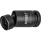 HAZET Klucz nasadowy udarowy z przegubem 900SG-17 ∙ Zabierak kwadratowy drążony 1/2 cala (12,5 mm) ∙ Profil Traction z gniazdem zewnętrznym 6-kątnym ∙ Rozmiar klucza 17 mm