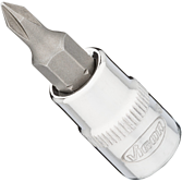 VIGOR Nasadka wkrętakowa ∙ V2593N ∙ Zabierak kwadratowy drążony 1/4 cala (6,3&nbsp;mm) ∙ Profil gniazdo krzyżowe PH ∙ Rozmiar klucza PH0
