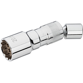 VIGOR Klucz nasadowy do świec zapłonowych ∙ V7002-20.8 ∙ Zabierak kwadratowy drążony 3/8 cala (10&nbsp;mm) ∙ Profil zewnętrzny 12-kątny ∙ Rozmiar klucza 20,8 mm