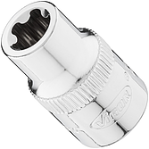 VIGOR E+ Steckschlüssel-Einsatz ∙ V7920-EPR10 ∙ 3/8 Zoll (10 mm) Vierkant hohl ∙ Außenprofil mit 5 abgerundeten Flanken (TORX®-ähnlich) ∙ SW E10+