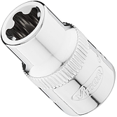 VIGOR E+ Steckschlüssel-Einsatz ∙ V7920-EPR11 ∙ 3/8 Zoll (10 mm) Vierkant hohl ∙ Außenprofil mit 5 abgerundeten Flanken (TORX®-ähnlich) ∙ SW E11+