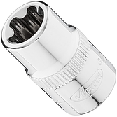 VIGOR E+ Steckschlüssel-Einsatz ∙ V7920-EPR12 ∙ 3/8 Zoll (10 mm) Vierkant hohl ∙ Außenprofil mit 5 abgerundeten Flanken (TORX®-ähnlich) ∙ SW E12+