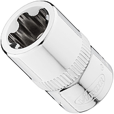 VIGOR E+ Steckschlüssel-Einsatz ∙ V7920-EPR14 ∙ 3/8 Zoll (10 mm) Vierkant hohl ∙ Außenprofil mit 5 abgerundeten Flanken (TORX®-ähnlich) ∙ SW E14+