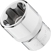 VIGOR E+ Steckschlüssel-Einsatz ∙ V7920-EPR26 ∙ 1/2 Zoll (12,5 mm) Vierkant hohl ∙ Außenprofil mit 5 abgerundeten Flanken (TORX®-ähnlich) ∙ SW E26+