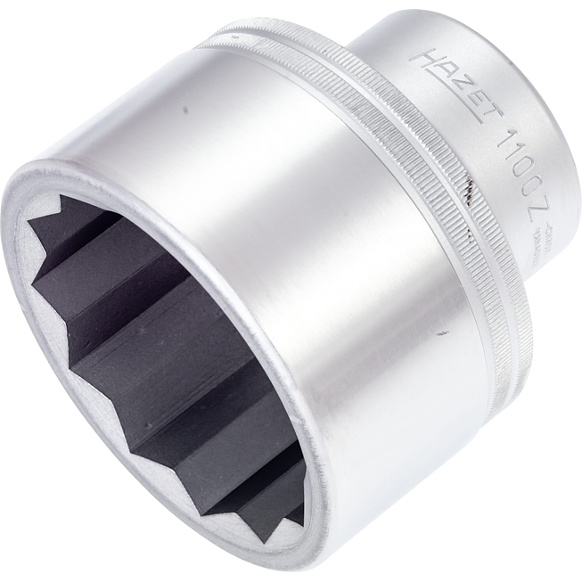 HAZET Steckschlüsseleinsatz 1100Z-70 ∙ 1 Zoll (25 mm) Vierkant hohl ∙ Außen Doppelsechskant Profil ∙ SW 70 mm