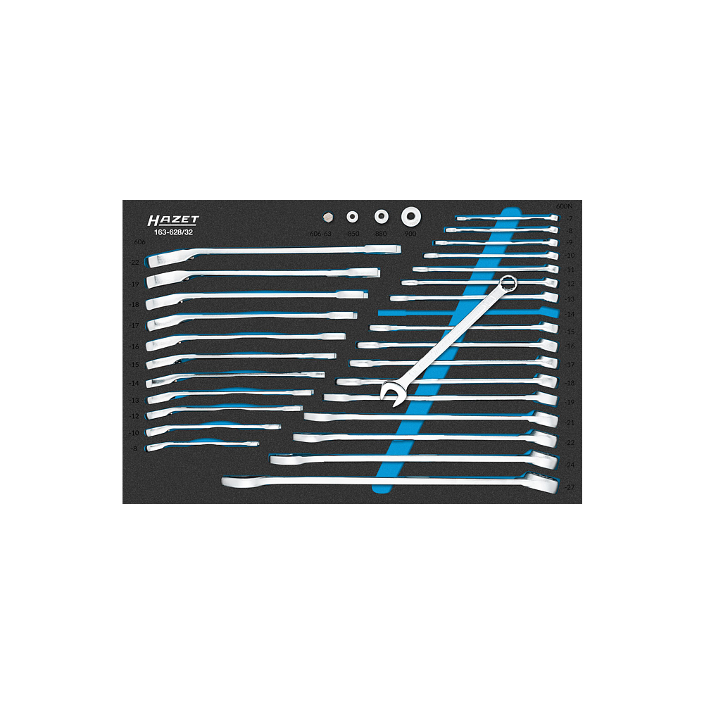 HAZET Zestaw kluczy do śrub 163-628/32 ∙ 32‑częściowy