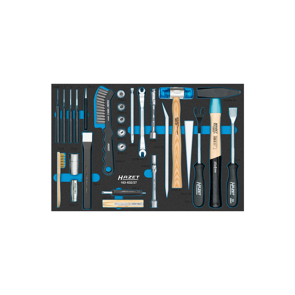 HAZET Zestaw narzędzi 163-632/27 ∙ 27‑częściowy
