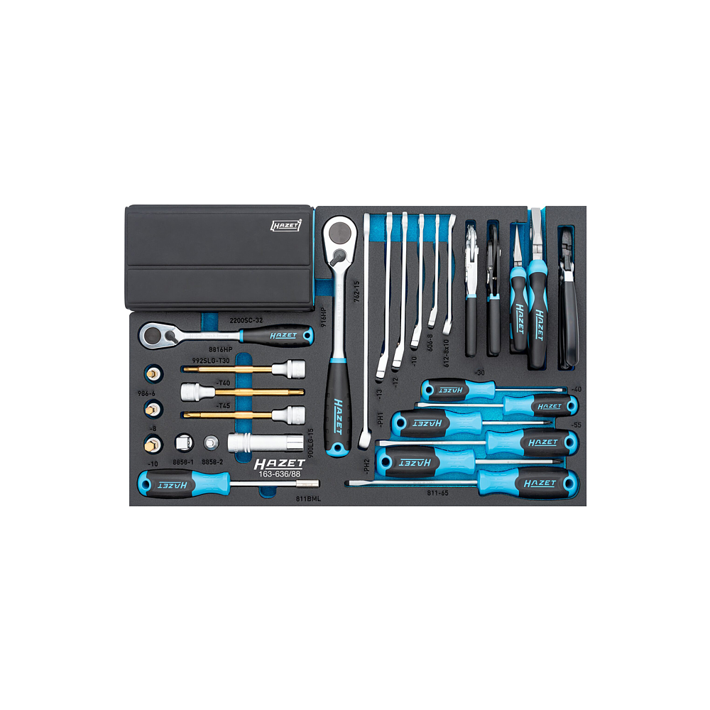 HAZET Zestaw narzędzi 163-636/88 ∙ 88‑częściowy
