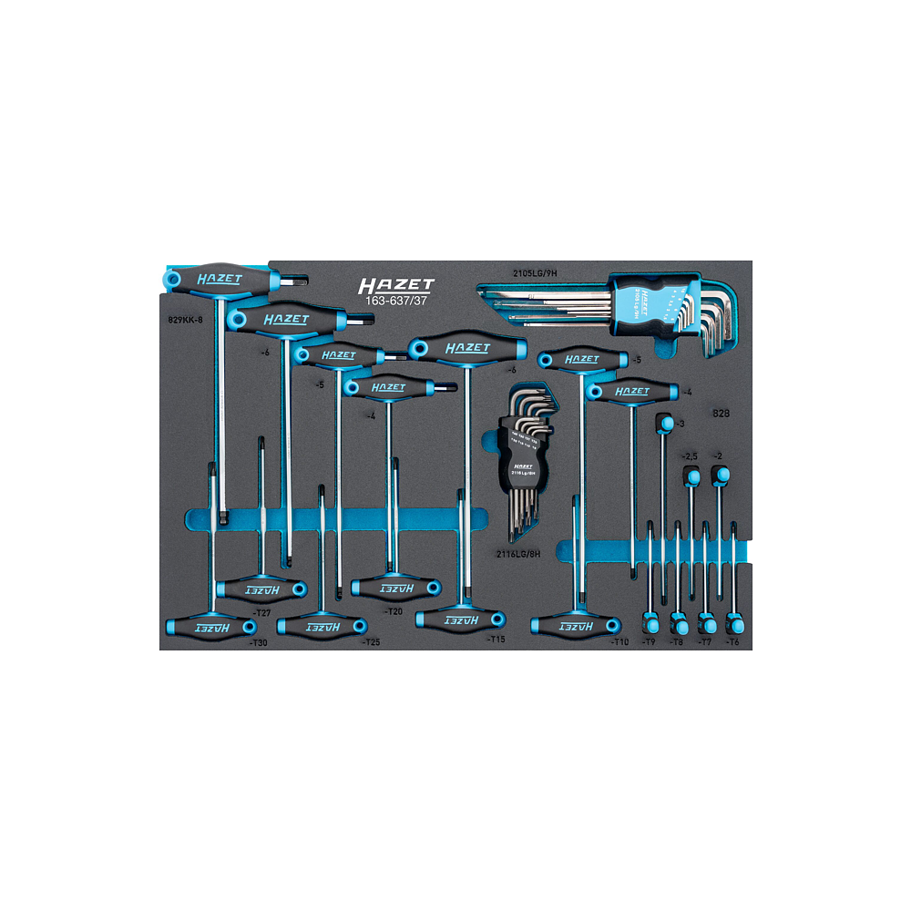 HAZET Zestaw narzędzi 163-637/37 ∙ 37‑częściowy