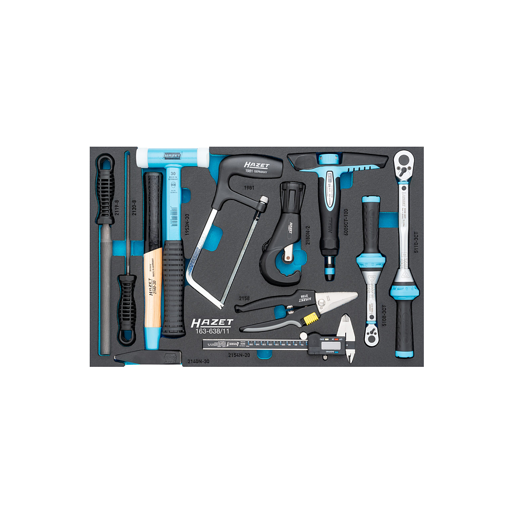 HAZET Zestaw narzędzi 163-638/11 ∙ 11‑częściowy
