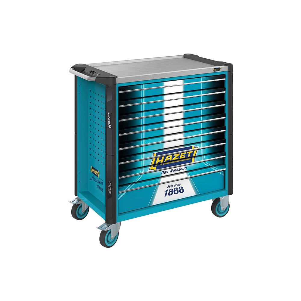 HAZET Wózek narzędziowy Wózek narzędziowy Assistent 179NXL ∙ pojedynczy 179NXL-8S1 ∙ dł. x szer. x wys.: 959 mm x 518 mm x 1020 mm ∙ Szuflady, płaskie: 7× 81 x 696 x 398 mm ∙ Szuflady, wysokie: 1× 166 x 696 x 398 mm HAZET Wózek narzędziowy Wózek narzędziowy Assistent 179NXL ∙ pojedynczy 179NXL-8S1 ∙ dł. x szer. x wys.: 959 mm x 518 mm x 1020 mm ∙ Szuflady, płaskie: 7× 81 x 696 x 398 mm ∙ Szuflady, wysokie: 1× 166 x 696 x 398 mm