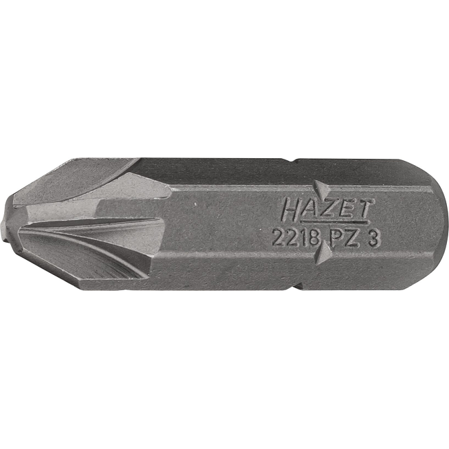 HAZET Bit 2218-PZ3 ∙ 5/16 Zoll (8 mm) Sechskant massiv ∙ Pozidriv Profil PZ ∙ SW PZ3