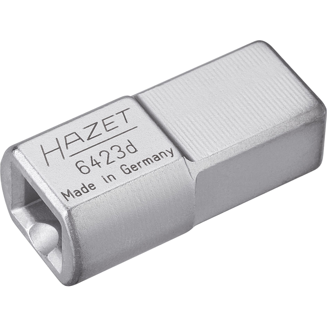 HAZET Einsteck-Adapter 6423D ∙ 14 x 18 mm Einsteck-Vierkant massiv ∙ 9 x 12 mm Einsteck-Vierkant hohl ∙ Länge: 45 mm