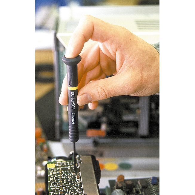 HAZET Elektronik-Schraubendreher 805-03 ∙ Schlitz Profil ∙ SW 0,5 x 3 mm