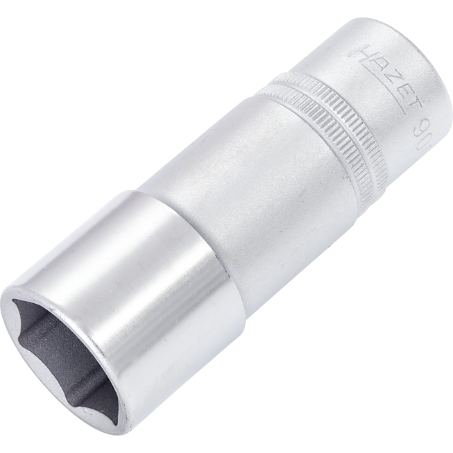 HAZET Steckschlüsseleinsatz 900LG-24 ∙ 1/2 Zoll (12,5 mm) Vierkant hohl ∙ Außen Sechskant-Tractionsprofil ∙ SW 24 mm