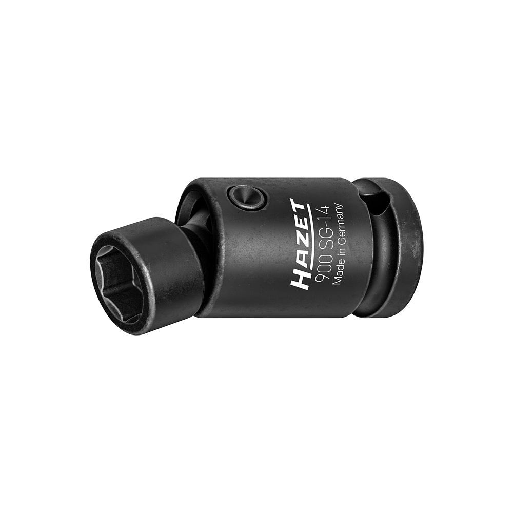 HAZET Klucz nasadowy udarowy z przegubem 900SG-14 ∙ Zabierak kwadratowy drążony 1/2 cala (12,5 mm) ∙ Profil Traction z gniazdem zewnętrznym 6-kątnym ∙ Rozmiar klucza 14 mm HAZET Klucz nasadowy udarowy z przegubem 900SG-14 ∙ Zabierak kwadratowy drążony 1/2 cala (12,5 mm) ∙ Profil Traction z gniazdem zewnętrznym 6-kątnym ∙ Rozmiar klucza 14 mm