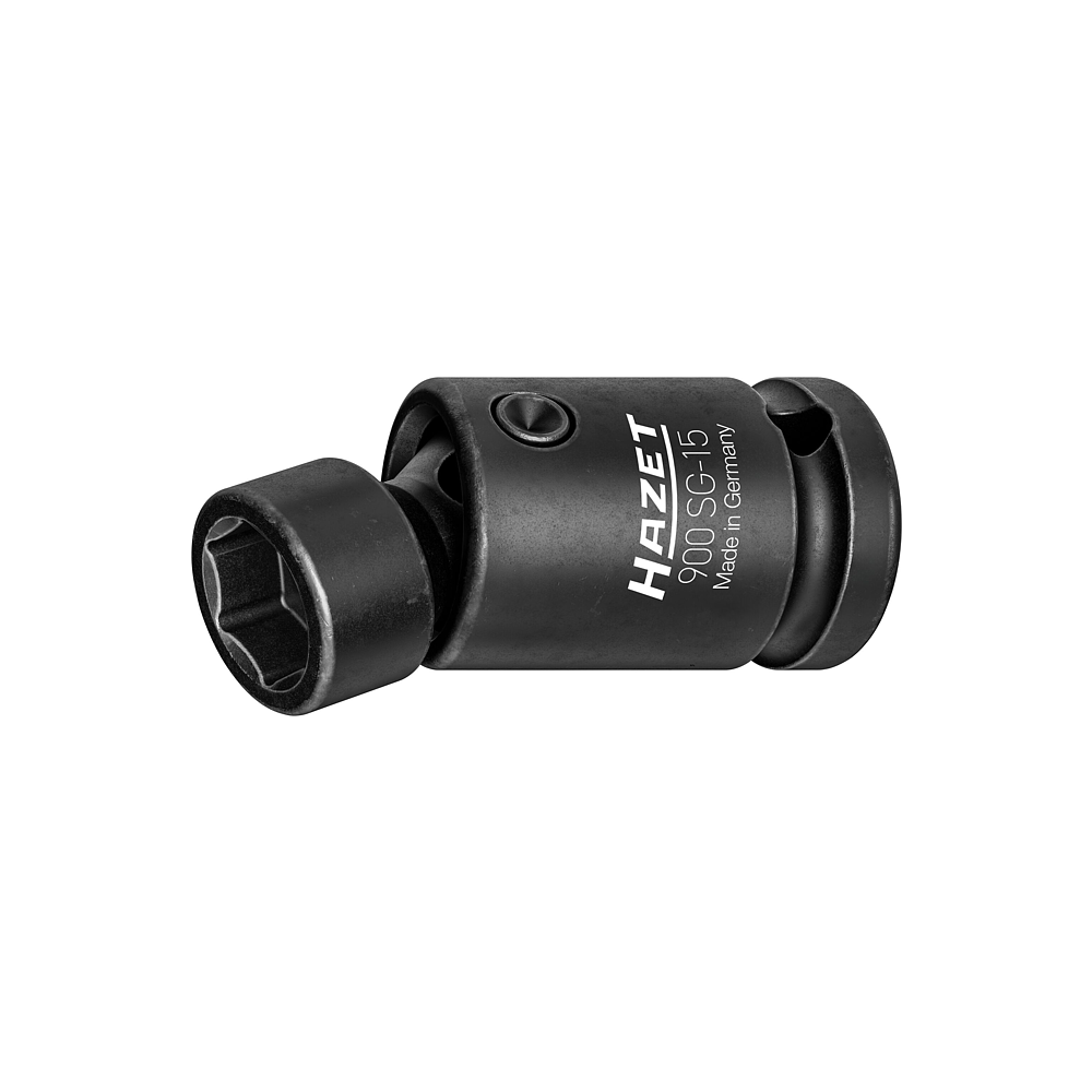 HAZET Klucz nasadowy udarowy z przegubem 900SG-15 ∙ Zabierak kwadratowy drążony 1/2 cala (12,5 mm) ∙ Profil Traction z gniazdem zewnętrznym 6-kątnym ∙ Rozmiar klucza 15 mm HAZET Klucz nasadowy udarowy z przegubem 900SG-15 ∙ Zabierak kwadratowy drążony 1/2 cala (12,5 mm) ∙ Profil Traction z gniazdem zewnętrznym 6-kątnym ∙ Rozmiar klucza 15 mm