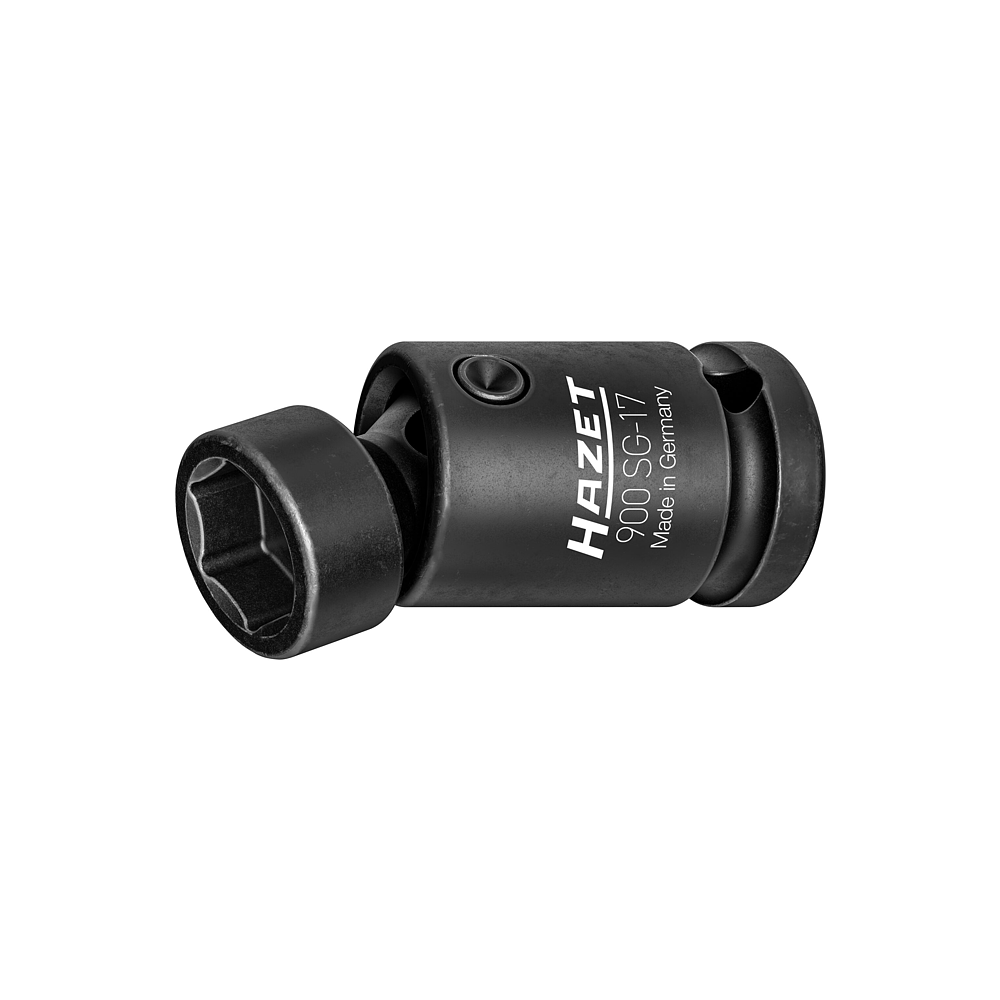 HAZET Klucz nasadowy udarowy z przegubem 900SG-17 ∙ Zabierak kwadratowy drążony 1/2 cala (12,5 mm) ∙ Profil Traction z gniazdem zewnętrznym 6-kątnym ∙ Rozmiar klucza 17 mm HAZET Klucz nasadowy udarowy z przegubem 900SG-17 ∙ Zabierak kwadratowy drążony 1/2 cala (12,5 mm) ∙ Profil Traction z gniazdem zewnętrznym 6-kątnym ∙ Rozmiar klucza 17 mm