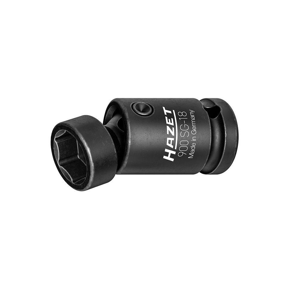 HAZET Klucz nasadowy udarowy z przegubem 900SG-18 ∙ Zabierak kwadratowy drążony 1/2 cala (12,5 mm) ∙ Profil Traction z gniazdem zewnętrznym 6-kątnym ∙ Rozmiar klucza 18 mm HAZET Klucz nasadowy udarowy z przegubem 900SG-18 ∙ Zabierak kwadratowy drążony 1/2 cala (12,5 mm) ∙ Profil Traction z gniazdem zewnętrznym 6-kątnym ∙ Rozmiar klucza 18 mm