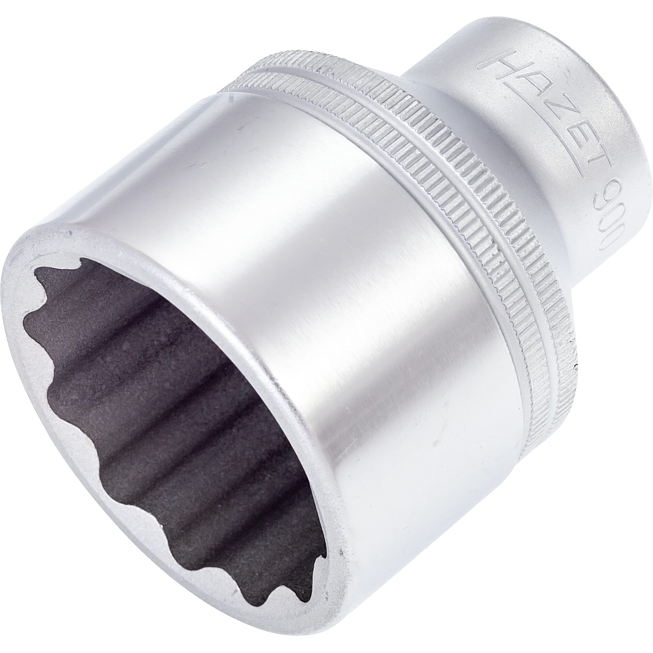 HAZET Steckschlüsseleinsatz 900Z-36 ∙ 1/2 Zoll (12,5 mm) Vierkant hohl ∙ Außen Doppelsechskant-Tractionsprofil ∙ SW 36 mm