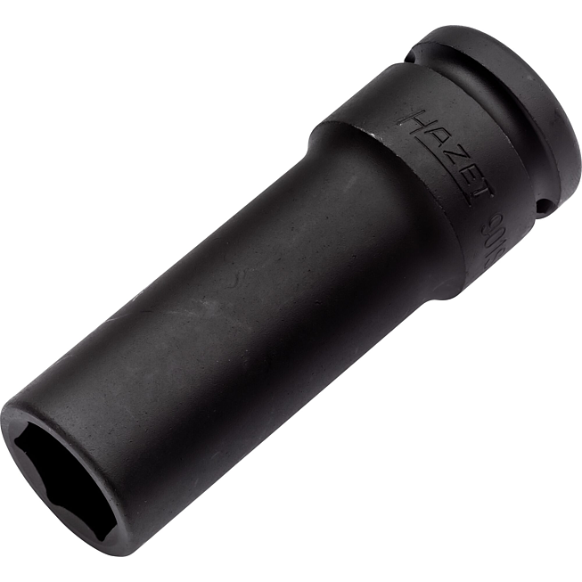 HAZET Schlag-, Maschinenschrauber Steckschlüsseleinsatz 901SLG-17 ∙ 1/2 Zoll (12,5 mm) Vierkant hohl ∙ Außen Sechskant-Tractionsprofil ∙ SW 17 mm