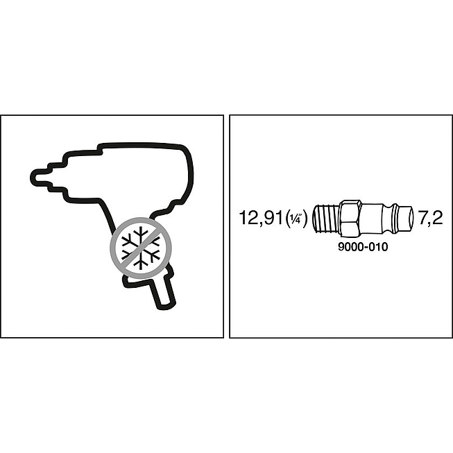 HAZET Wkrętarka grzechotkowa 9020-2 ∙ Zabierak kwadratowy masywny 1/4 cala (6,3&nbsp;mm) ∙ Długość: 179 mm