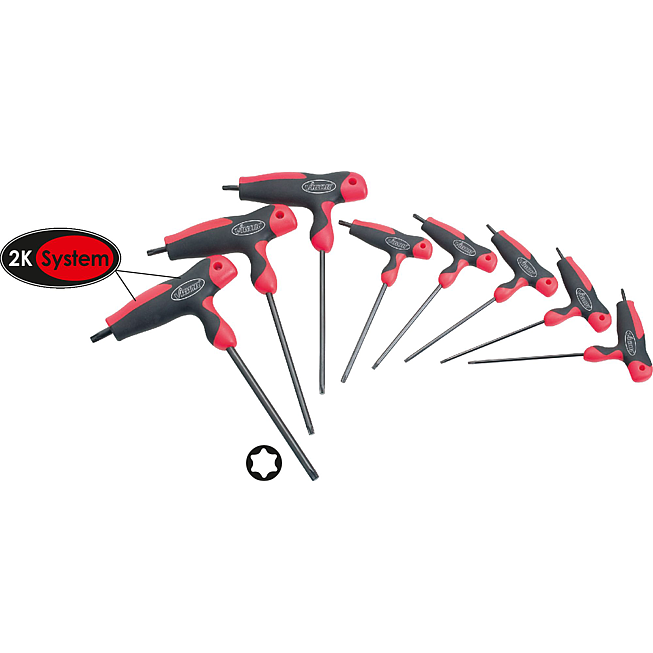 VIGOR Zestaw wkrętak&oacute;w ∙ uchwyt T ∙ V1410 ∙ Profil wewnętrzny TORX&reg; ∙ 8‑częściowy ∙ T&thinsp;9&thinsp;&ndash;&thinsp;T&thinsp;40 ∙ Liczba narzędzi: 8
