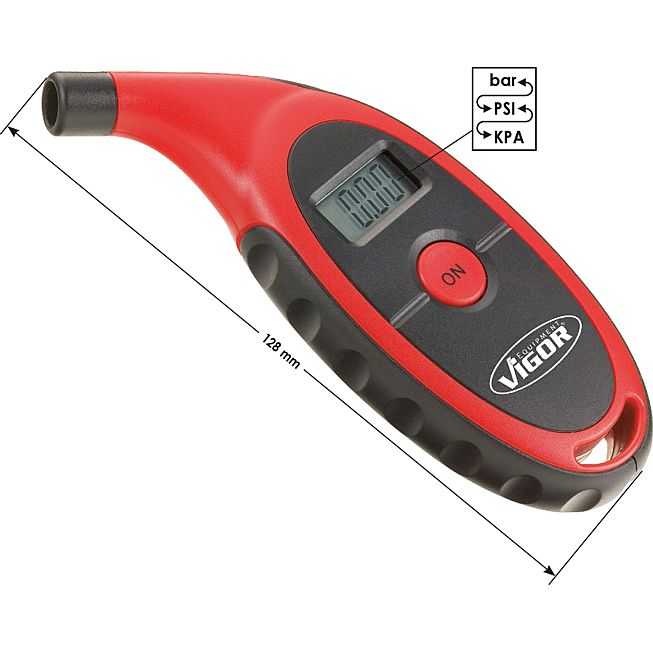 VIGOR Tester ciśnienia w kołach ∙ V1423 ∙ 128 mm