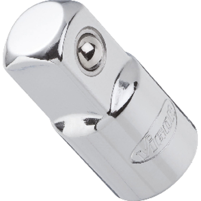 VIGOR Adapter ∙ V2014 ∙ Zabierak kwadratowy drążony 1/4 cala (6,3&nbsp;mm) ∙ Zabierak kwadratowy masywny 3/8 cala (10&nbsp;mm) ∙ 26 mm